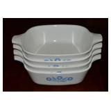 (4) Vtg Corningware Blue Cornflower P-41 Petite