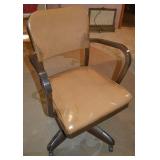 Vtg ASE Padded Metal Industrial Office Chair