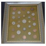 Framed Collection of Foreign Coins #2