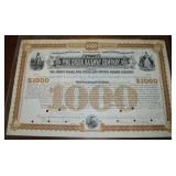 1882 William H Vanderbilt Signed Pine Creek RR Co