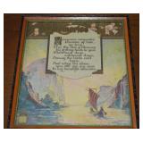 1926 A Song of the Heart "Memories" Framed Litho
