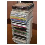 CDs Lot w/ Rack
