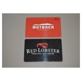 Outback Steakhouse $50 & Red Lobster $50 Gift