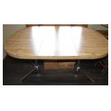 Vintage Faux Wood Formica top Chrome Legged