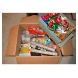 Boxes w/ Vintage Gift Wrapping Supplies