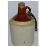 Antique 1 Gallon Stoneware Crock Jug w/ Strap