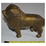 Antique AC Williams Cast Iron Lion Still Bank 5.5"