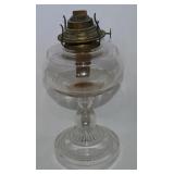 Antique P&A Queen Anne Glass Oil Lamp 11t