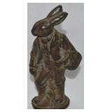 Victorian Cast Iron Dressed Rabbit Shelf Sitter 7t