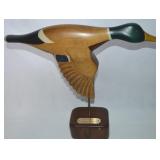 Ron Fisher 1983 Carved Wood Mallard Duck Trophy