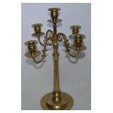 Solid Brass 5 Light Candelabra 15" Tall