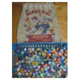 Collection of Vtg Glass Marbles & Shooters w/