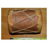Vintage Handcrafted Wood & Hide Toy Drum