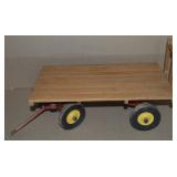 Vtg Peter Mar Toys Wooden 1/12 2pc Hay Wagon Toy