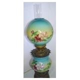 Victorian Hand Painted Glass Shade GWTW Parlor