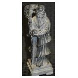 Carved Black Marble Statue of Shou Lao Chinese