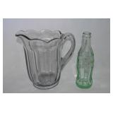 1947 Des Moines Coca Cola Bottle + EAPG Pitcher