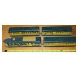 Vintage Wooden Painted 4pc Chicago & NW Train