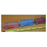 Vintage 3pc Metal Painted Train Set