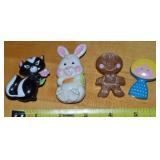 (4) Vintage Avon Plastic Fragrance Glace Pins