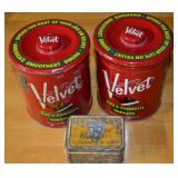 (3) Tins w/ (2) Velvet Tobacco + Edison Mazda