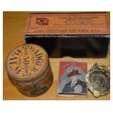 Antique Smalls Lot w/ Junior G Men Badge & Orig