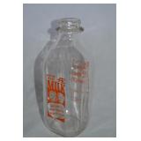 Vtg Glass Quart Anderson Erickson Dairy Milk