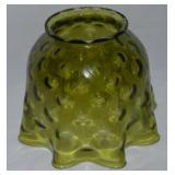 Vtg Wavy Rim Coin Dot Lamp Shade 4" base/8.5