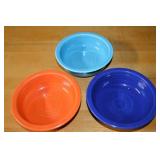 (3) Homer Laughlin Fiesta Ware 5.5" Bowls w/Red