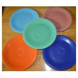 (5) Homer Laughlin Fiesta Ware 9.5 Dinner Plates