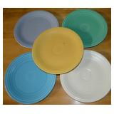 (5) Homer Laughlin Fiesta Ware 9.5 Dinner Plates