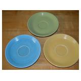 (3) Homer Laughlin Fiesta Ware 6" Saucers
