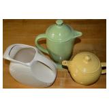 (3) Vtg Homer Laughlin Fiesta Ware Pitchers/Pot