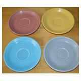 (4) Homer Laughlin Fiesta Ware 6" Saucers
