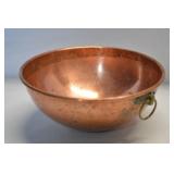 Vtg Korea Copper & Brass Kitchen Bowl 8.75diam x