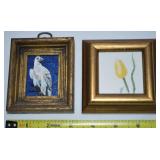 (2) Vintage Miniature Framed Art Pcs w/ Scavenger
