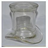 Antique Glass Top Hat Vase 4.25"