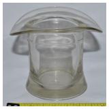 Antique Glass Top Hat Vase 4 3/8"