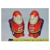 Pair Vintage Ceramarte Bud Man Figural Salt Pepper