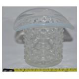 Vtg Fenton Opalescent Hobnail Glass Top Hat