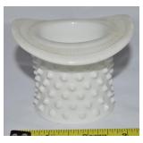 Vintage Fenton Hobnail Milk Glass Top Hat 2.75t