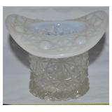 Vtg Fenton Opalescent Glass Daisy & Button Top Hat