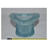 Vtg Westmoreland Light Blue Diamondpoint Top Hat