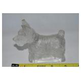 Vintage Glass Scottie Dog Candy Container