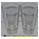 Pair PGA Golf Iowa Section Glass Glasses