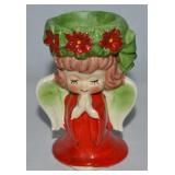 Vtg Lefton Japan Ceramic Praying Angel Candle