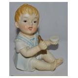 Vtg Royal Crown Porcelain Piano Baby Boy