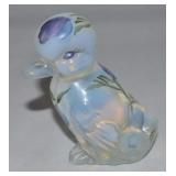 Vtg Fenton Handpainted Opalescent Glass Duck Fig