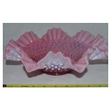 Vtg Fenton Cranberry Opalescent Hobnail Art Glass