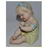 Vtg Porcelain Piano Baby No 23/113 Girl 6"